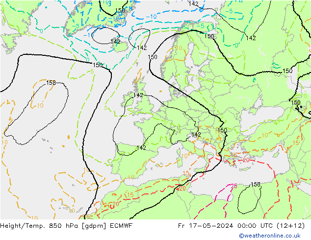 Height/Temp. 850 hPa ECMWF pt. 17.05.2024 00 UTC