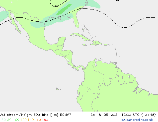 Corrente a getto ECMWF sab 18.05.2024 12 UTC