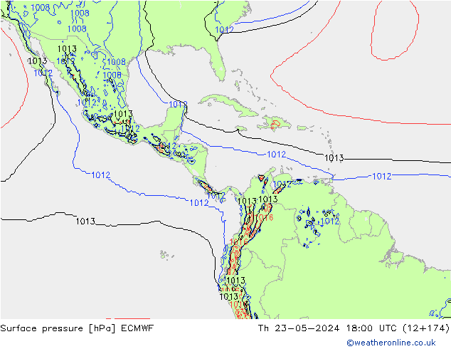 Yer basıncı ECMWF Per 23.05.2024 18 UTC