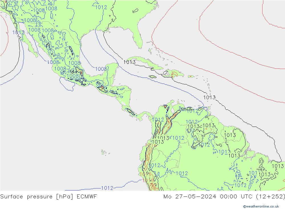 Yer basıncı ECMWF Pzt 27.05.2024 00 UTC
