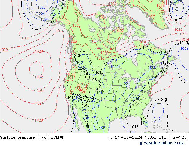 Luchtdruk (Grond) ECMWF di 21.05.2024 18 UTC