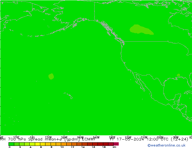 RH 700 hPa Spread ECMWF Fr 17.05.2024 12 UTC