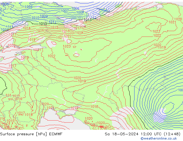 Yer basıncı ECMWF Cts 18.05.2024 12 UTC