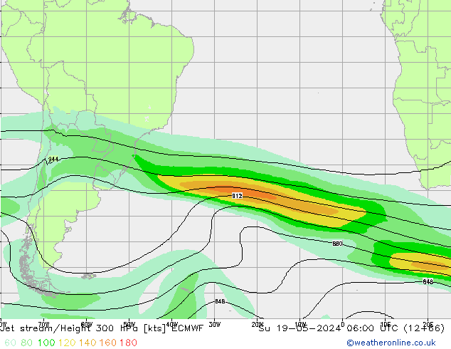 Corrente a getto ECMWF dom 19.05.2024 06 UTC