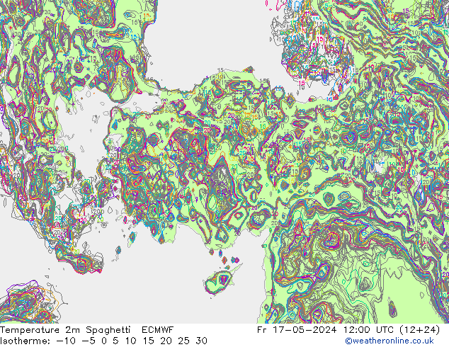 Temperaturkarte Spaghetti ECMWF Fr 17.05.2024 12 UTC