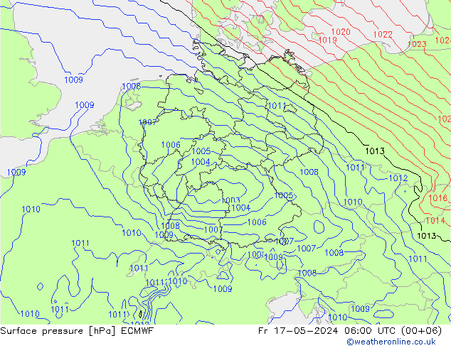 地面气压 ECMWF 星期五 17.05.2024 06 UTC