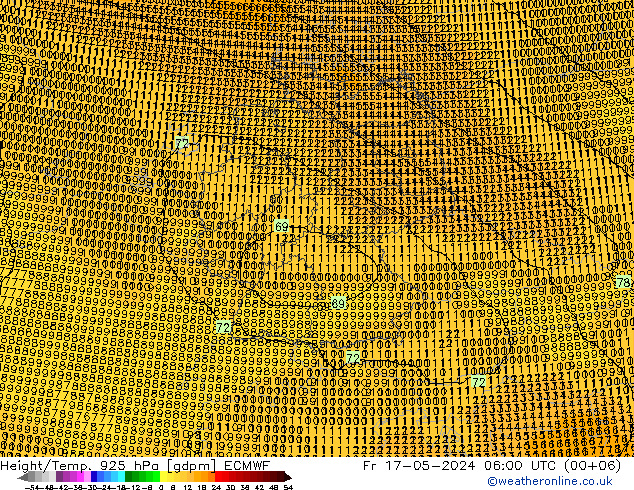 Height/Temp. 925 hPa ECMWF 星期五 17.05.2024 06 UTC