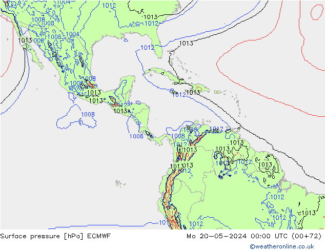 Luchtdruk (Grond) ECMWF ma 20.05.2024 00 UTC