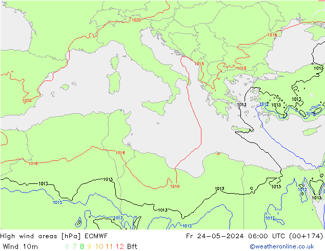 Sturmfelder ECMWF Fr 24.05.2024 06 UTC