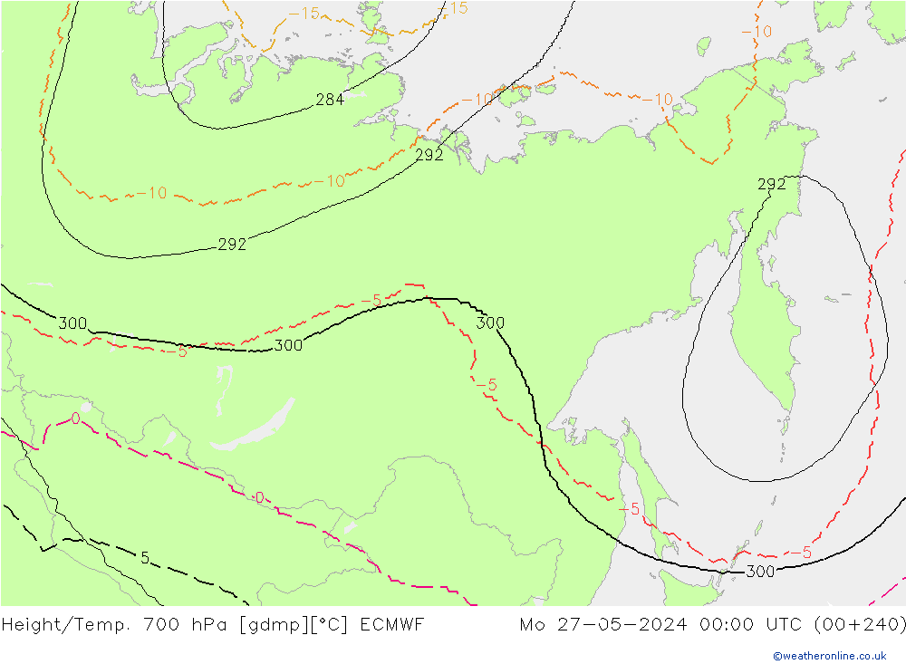 Height/Temp. 700 hPa ECMWF  27.05.2024 00 UTC