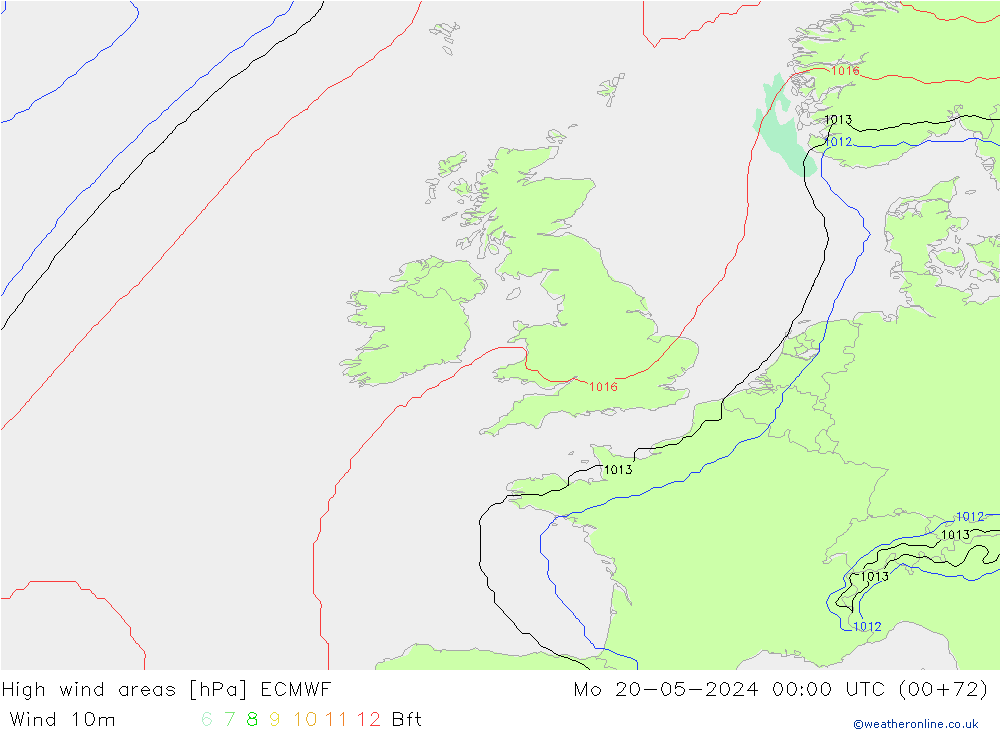 High wind areas ECMWF  20.05.2024 00 UTC