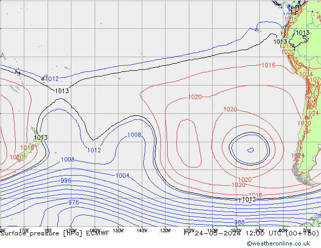 Pressione al suolo ECMWF ven 24.05.2024 12 UTC