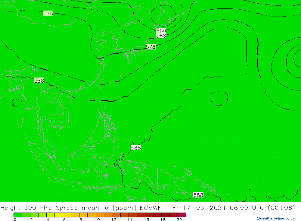 Height 500 hPa Spread ECMWF Fr 17.05.2024 06 UTC