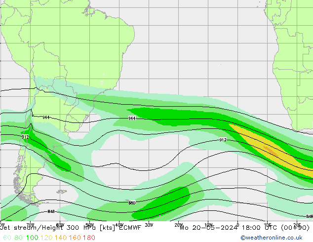 Corrente a getto ECMWF lun 20.05.2024 18 UTC