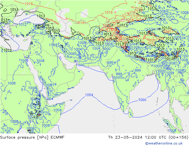 приземное давление ECMWF чт 23.05.2024 12 UTC