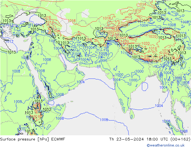 pression de l'air ECMWF jeu 23.05.2024 18 UTC