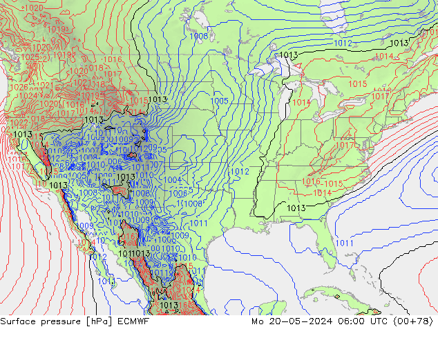 Luchtdruk (Grond) ECMWF ma 20.05.2024 06 UTC