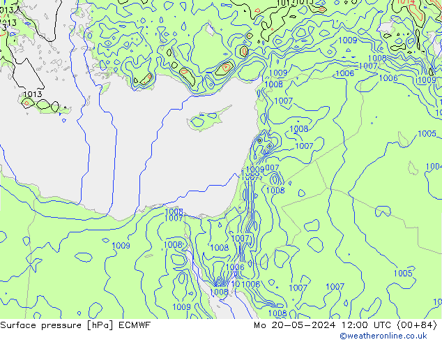 Yer basıncı ECMWF Pzt 20.05.2024 12 UTC