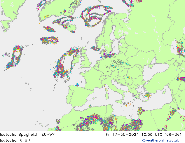 Isotachen Spaghetti ECMWF vr 17.05.2024 12 UTC