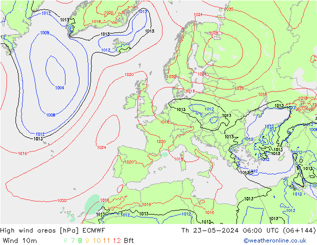 Sturmfelder ECMWF Do 23.05.2024 06 UTC
