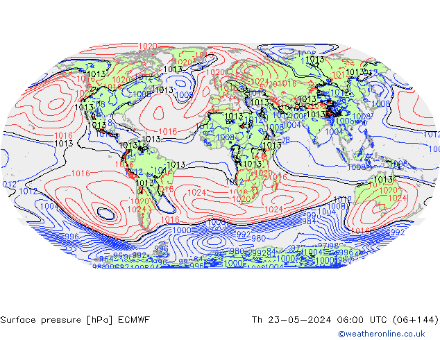 pression de l'air ECMWF jeu 23.05.2024 06 UTC