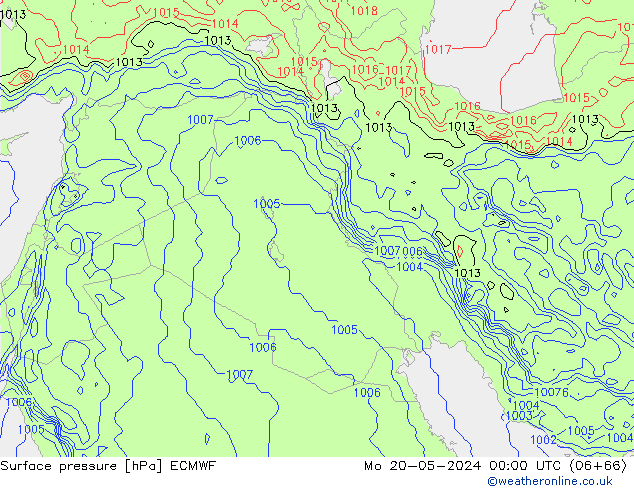 Surface pressure ECMWF Mo 20.05.2024 00 UTC