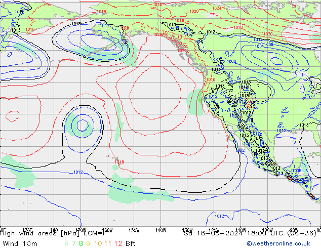 High wind areas ECMWF  18.05.2024 18 UTC