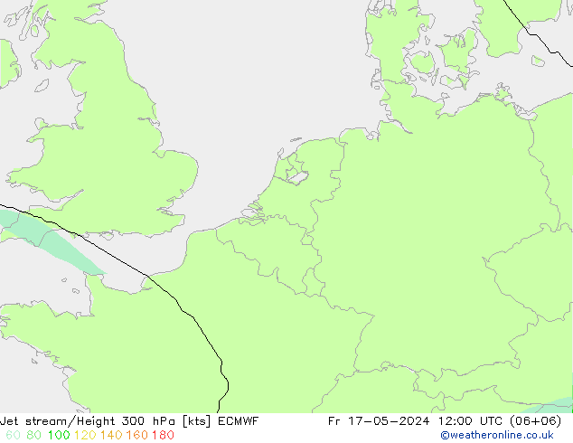 Jet stream/Height 300 hPa ECMWF Fr 17.05.2024 12 UTC