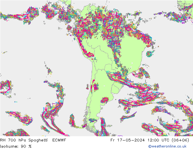 700 hPa Nispi Nem Spaghetti ECMWF Cu 17.05.2024 12 UTC