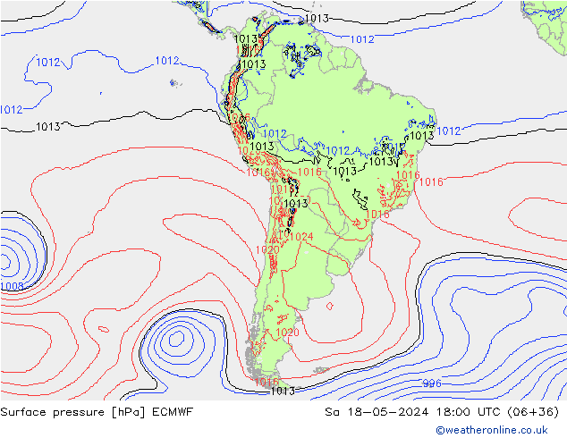 Yer basıncı ECMWF Cts 18.05.2024 18 UTC