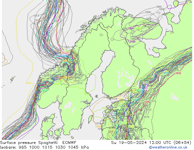 ciśnienie Spaghetti ECMWF nie. 19.05.2024 12 UTC