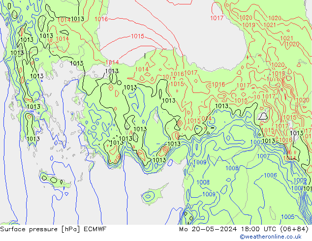 Surface pressure ECMWF Mo 20.05.2024 18 UTC