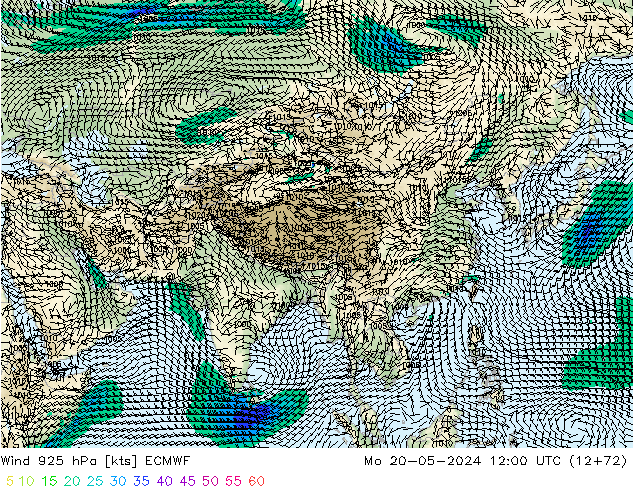 Wind 925 hPa ECMWF Mo 20.05.2024 12 UTC