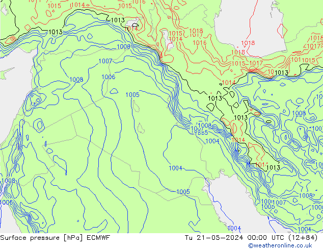 Luchtdruk (Grond) ECMWF di 21.05.2024 00 UTC