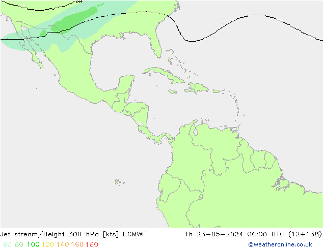 Jet stream/Height 300 hPa ECMWF Th 23.05.2024 06 UTC
