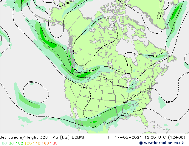 高速氣流 ECMWF 星期五 17.05.2024 12 UTC