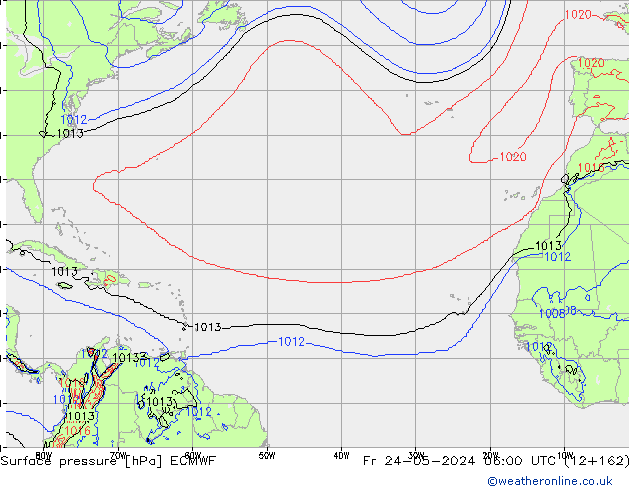 Luchtdruk (Grond) ECMWF vr 24.05.2024 06 UTC