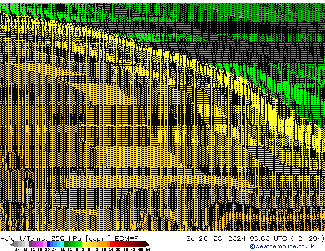 Height/Temp. 850 hPa ECMWF  26.05.2024 00 UTC