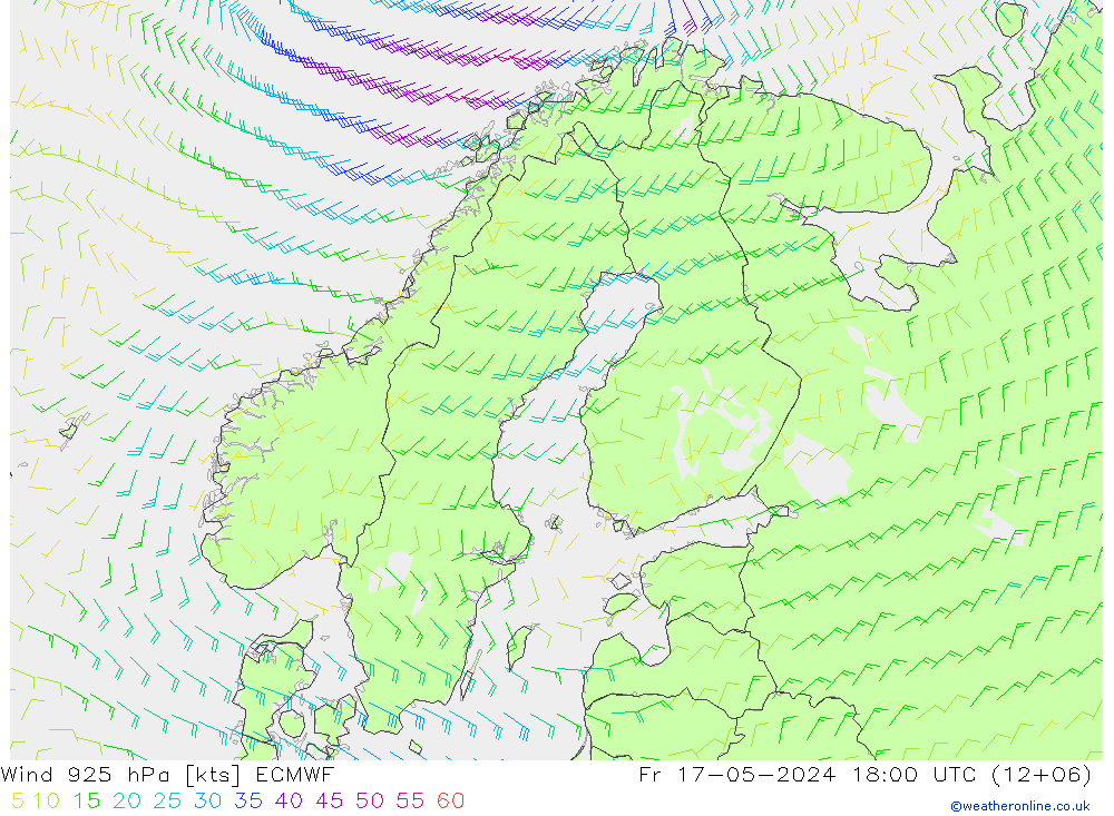 Viento 925 hPa ECMWF vie 17.05.2024 18 UTC