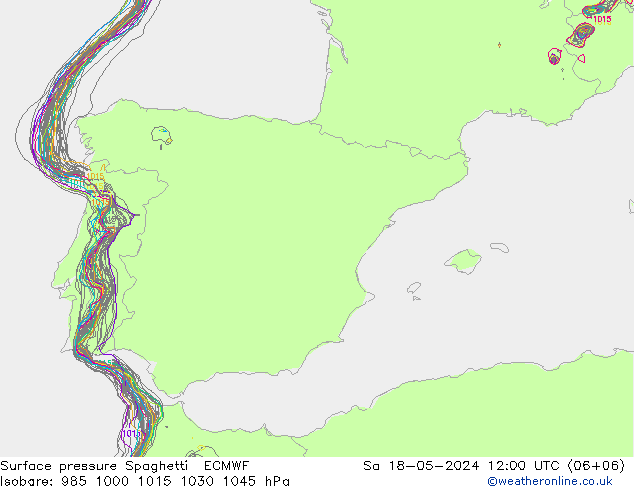 pression de l'air Spaghetti ECMWF sam 18.05.2024 12 UTC