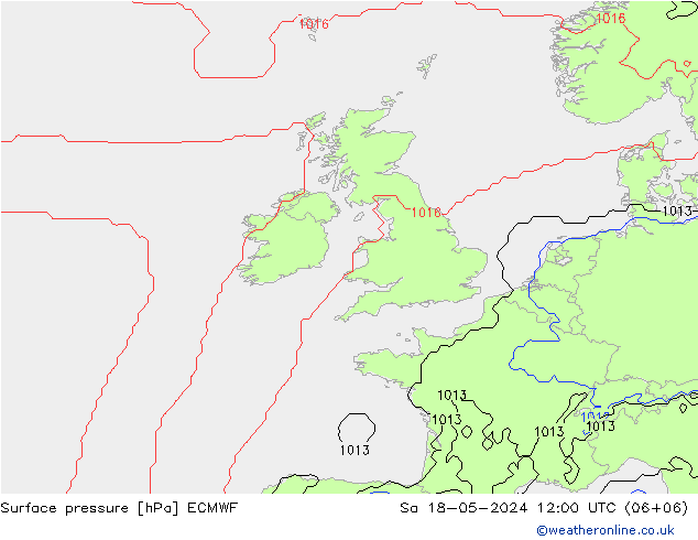 Yer basıncı ECMWF Cts 18.05.2024 12 UTC