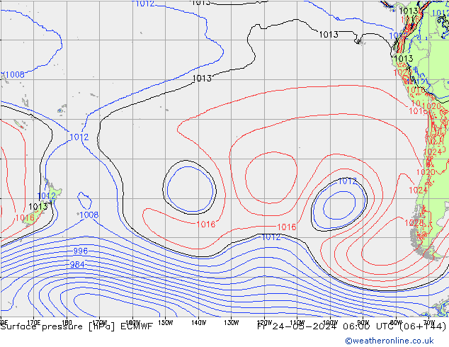 Surface pressure ECMWF Fr 24.05.2024 06 UTC