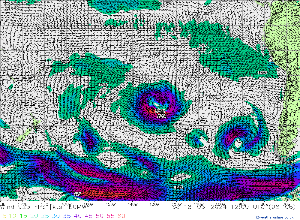 Wind 925 hPa ECMWF So 18.05.2024 12 UTC