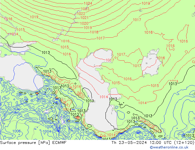 pression de l'air ECMWF jeu 23.05.2024 12 UTC