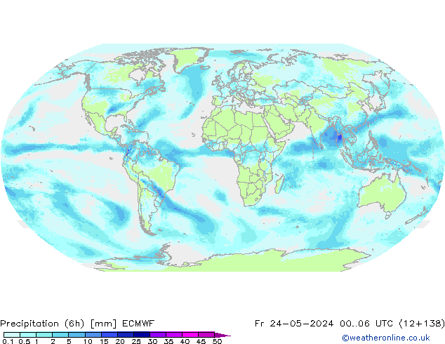 Precipitação (6h) ECMWF Sex 24.05.2024 06 UTC