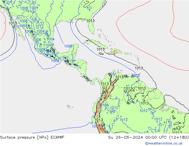 pression de l'air ECMWF dim 26.05.2024 00 UTC
