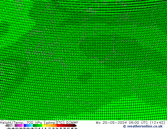 Height/Temp. 700 hPa ECMWF lun 20.05.2024 06 UTC