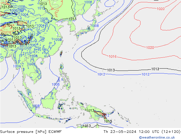 Yer basıncı ECMWF Per 23.05.2024 12 UTC