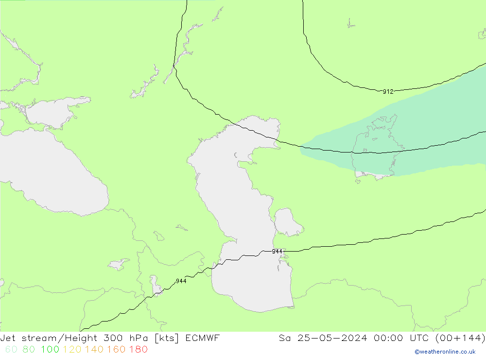 Prąd strumieniowy ECMWF so. 25.05.2024 00 UTC