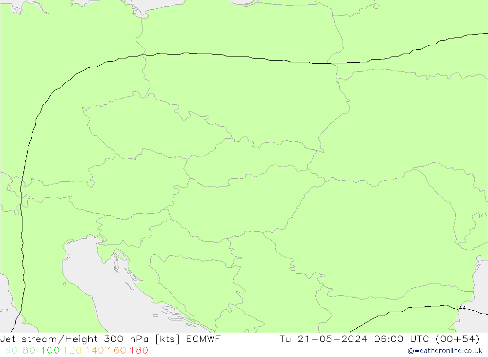 Corrente a getto ECMWF mar 21.05.2024 06 UTC